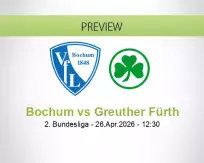 Bochum Greuther Fürth betting prediction (26 April 2026)