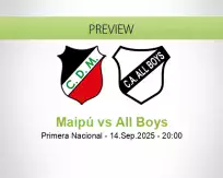 Maipú All Boys betting prediction (14 September 2025)