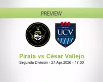 Pirata César Vallejo betting prediction (27 April 2026)