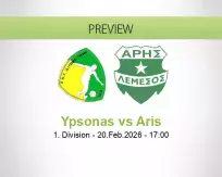 Ypsonas Aris betting prediction (20 February 2026)