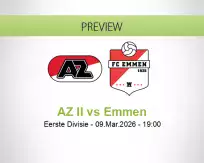 AZ II Emmen betting prediction (09 March 2026)
