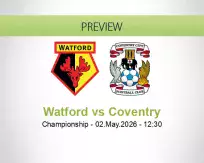 Watford Coventry betting prediction (02 May 2026)
