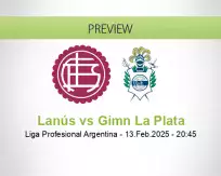 Lanús Gimn La Plata betting prediction (13 February 2025)