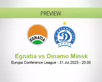 Egnatia Dinamo Minsk betting prediction (31 July 2025)