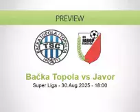 Bačka Topola Javor betting prediction (30 August 2025)