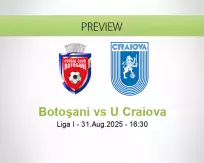 Botoşani U Craiova betting prediction (31 August 2025)