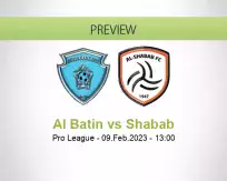 Al Batin Shabab betting prediction (09 February 2023)