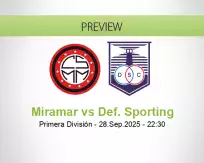 Miramar Def. Sporting betting prediction (28 September 2025)