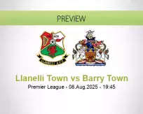 Llanelli Town Barry Town betting prediction (09 August 2025)