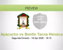 Ayacucho Bentín Tacna Heroica betting prediction (18 April 2026)
