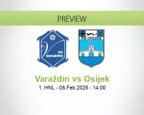Varaždin Osijek betting prediction (08 February 2026)