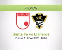 Santa Fe Llaneros betting prediction (02 April 2026)