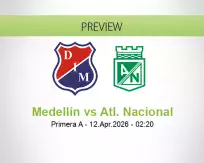 Medellín Atl. Nacional betting prediction (12 April 2026)