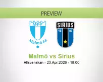 Malmö Sirius betting prediction (23 April 2026)