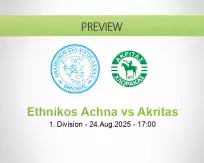 Ethnikos Achna Akritas betting prediction (24 August 2025)