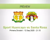 Sport Huancayo Santa Rosa betting prediction (12 September 2025)