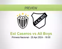 Est Caseros All Boys betting prediction (20 April 2024)