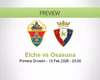 Elche Osasuna betting prediction (13 February 2026)