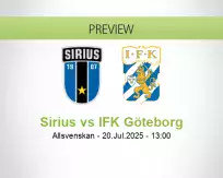 Sirius IFK Göteborg betting prediction (20 July 2025)