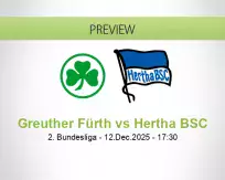 Greuther Fürth Hertha BSC betting prediction (12 December 2025)
