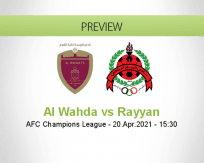 Al Wahda Rayyan betting prediction (20 April 2021)