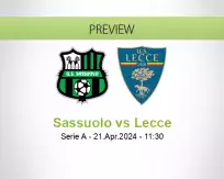 Sassuolo Lecce betting prediction (21 April 2024)