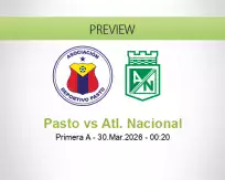 Pasto Atl. Nacional betting prediction (30 March 2026)