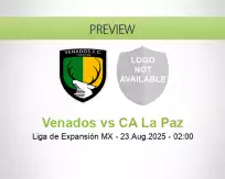 Venados CA La Paz betting prediction (23 August 2025)