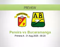 Pereira Bucaramanga betting prediction (31 August 2025)