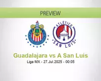Guadalajara A San Luis betting prediction (27 July 2025)
