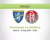 Frosinone Südtirol betting prediction (19 September 2025)