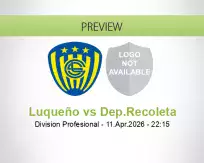 Luqueño Dep.Recoleta betting prediction (12 April 2026)