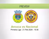 Arouca Nacional betting prediction (21 February 2026)