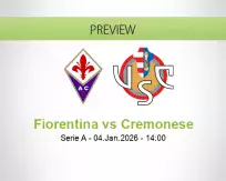 Fiorentina Cremonese betting prediction (04 January 2026)