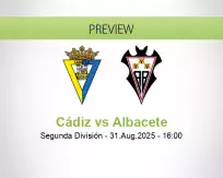 Cádiz Albacete betting prediction (31 August 2025)