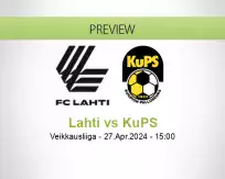 Lahti KuPS betting prediction (27 April 2024)