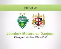 Jeonbuk Motors vs Daejeon