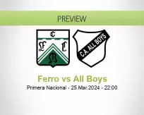 Ferro All Boys betting prediction (25 March 2024)