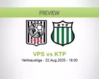 VPS KTP betting prediction (22 August 2025)