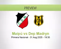 Maipú Dep Madryn betting prediction (01 September 2025)