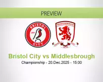 Bristol City Middlesbrough betting prediction (20 December 2025)
