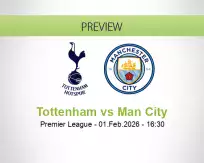 Tottenham Man City betting prediction (01 February 2026)