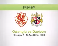 Gwangju Daejeon betting prediction (17 August 2025)