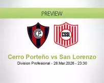 Cerro Porteño San Lorenzo betting prediction (29 March 2026)