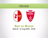 Bari Monza betting prediction (01 September 2025)
