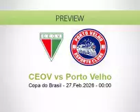 CEOV Porto Velho betting prediction (27 February 2026)