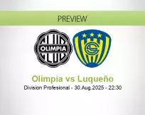 Olimpia Luqueño betting prediction (31 August 2025)