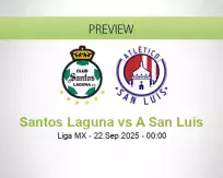 Santos Laguna A San Luis betting prediction (22 September 2025)