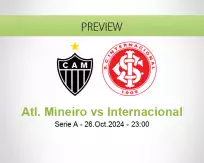 Atl. Mineiro Internacional betting prediction (27 October 2024)