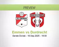 Emmen Dordrecht betting prediction (19 September 2025)